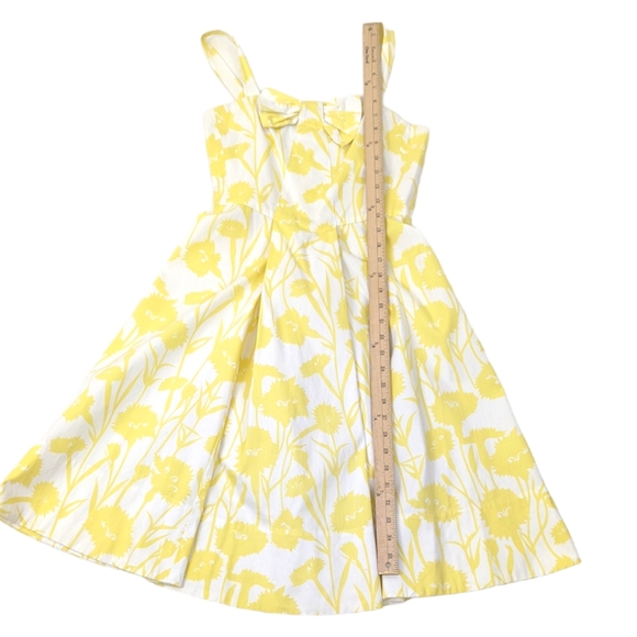Marc Jacobs Bow Sundress Womens 2 Yellow White Sleeveless Tank Cotton - Picture 7 of 10